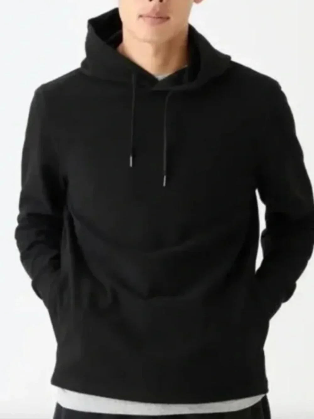 J Crew Seaboard Soft-Knit Hoodie, Soft, Black - Mens Small